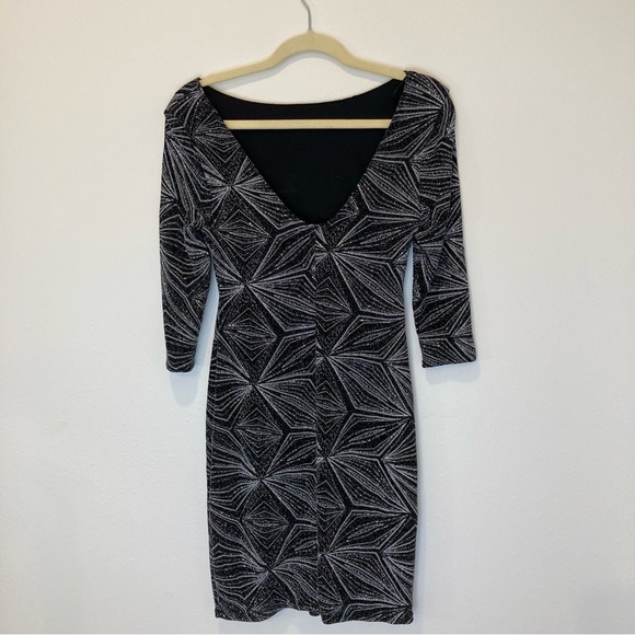 Diamond Geometrical Sparkly Cocktail Dress - Picture 2 of 4